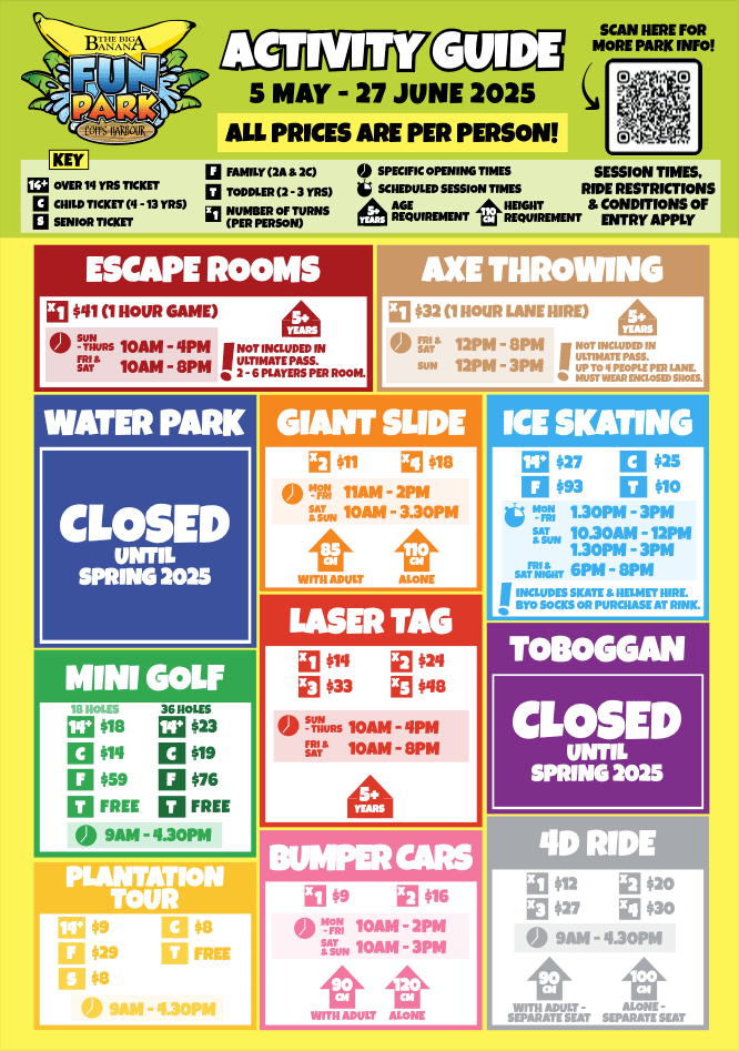 Activity Guide calendar