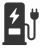 Icon of an electric vehicle charging station with a plug and lightning bolt.